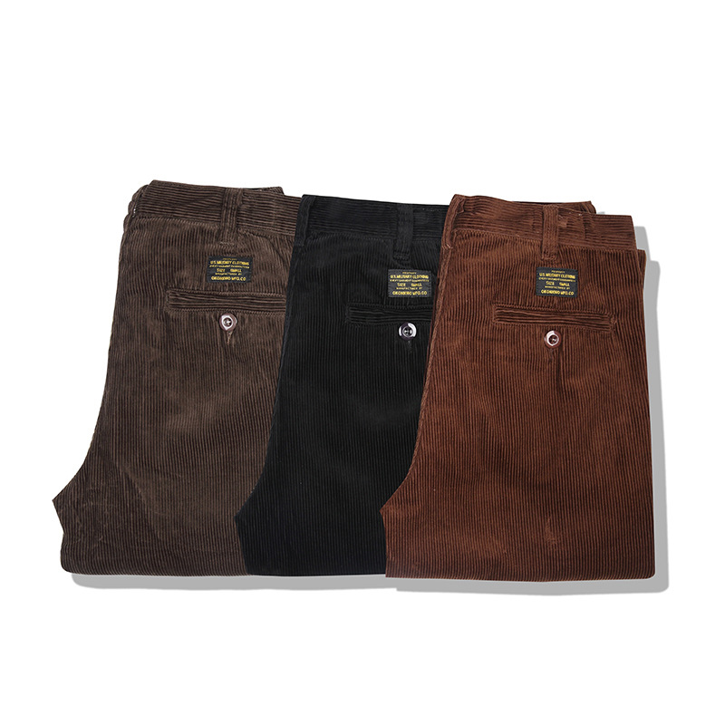 Corduroy Pant Warm - 남성용 따뜻한 코듀로이 캐주얼 바지, 레트로