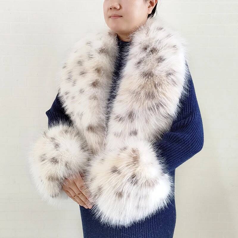 Shawl Wrap Winter - 큰 사이즈 여성용 인조 여우털 스카프