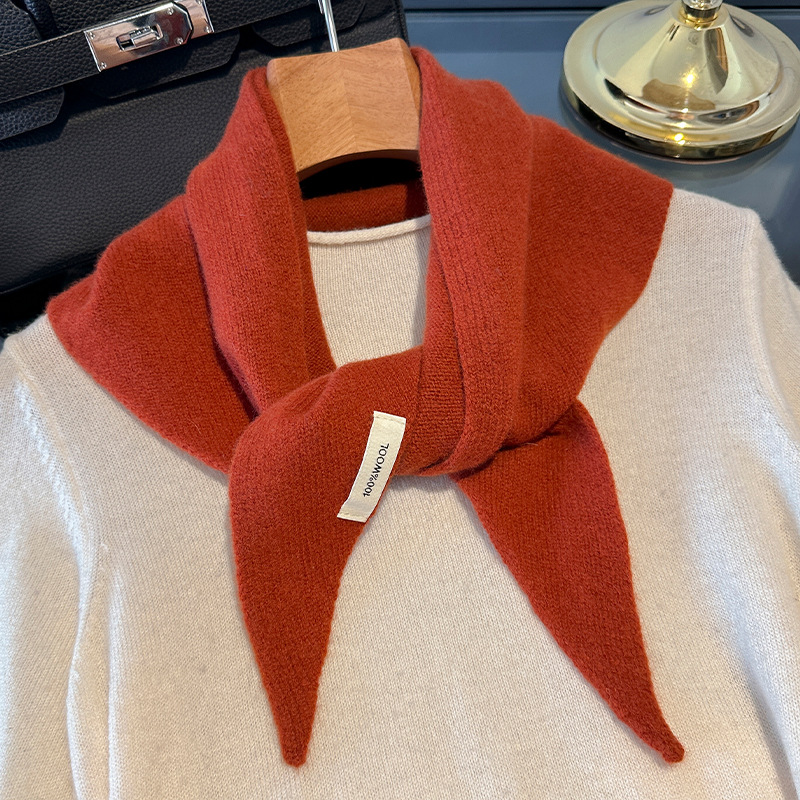 Shawl Wrap Winter - 100% 울 한국 스타일 니트 삼각