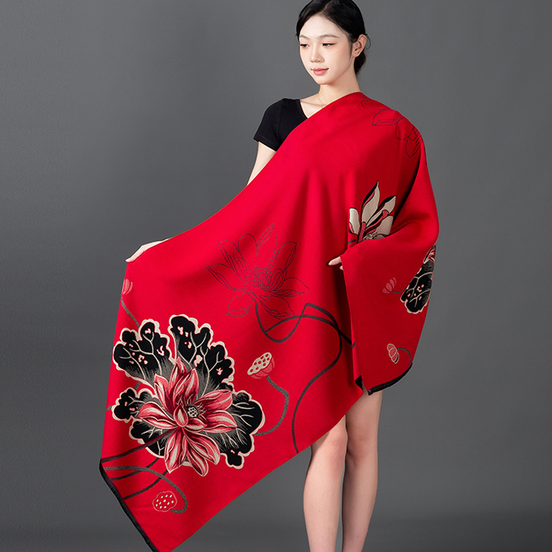 여성 겨울 숄 캐시미어 스카프 플로럴 프린트 숄 랩 파 - Cashmere Pashmina Wrap 리뷰 및 가격