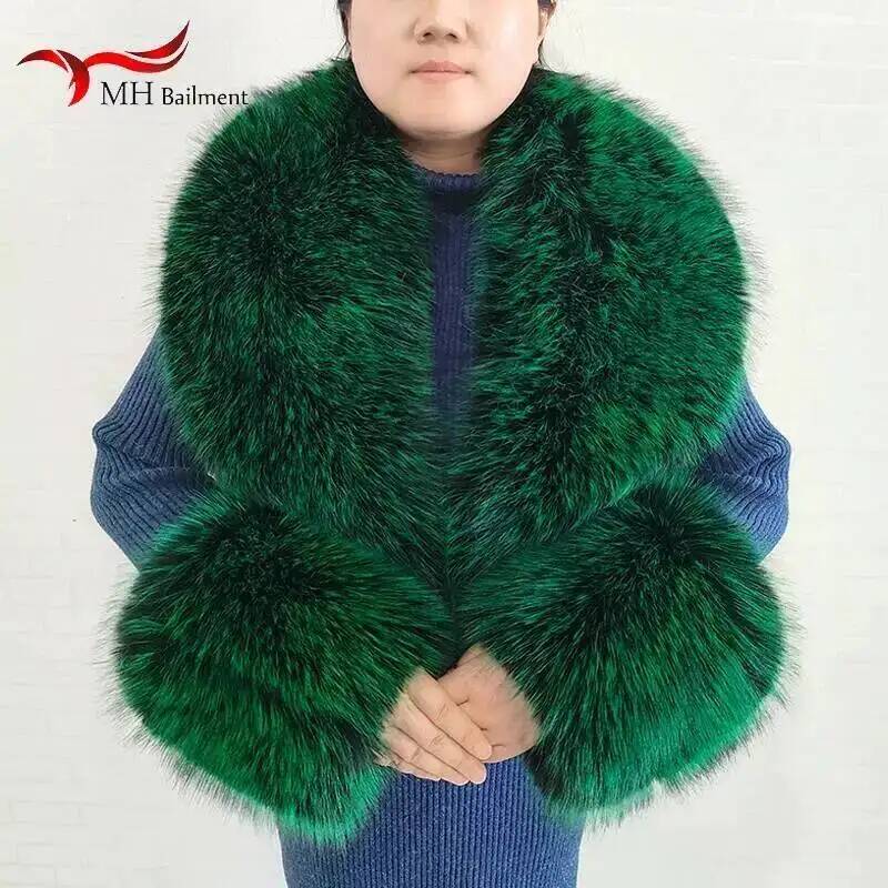 큰 사이즈 여성용 인조 여우털 스카프 겨울 재킷 따뜻한 - Shawl Wrap Winter 리뷰 및 가격
