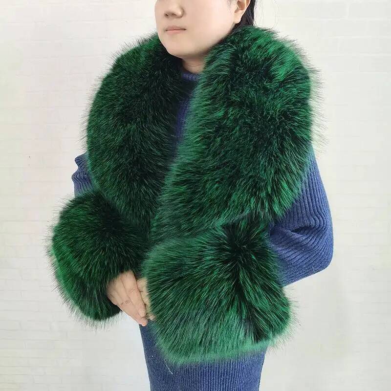 큰 사이즈 여성용 인조 여우털 스카프 겨울 재킷 따뜻한 - Shawl Wrap Winter 리뷰 및 가격