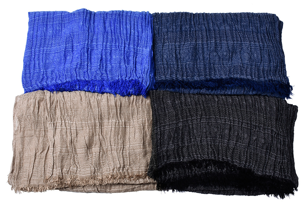 2018 럭셔리 밴드 스카프 남성 솔리드 코튼 스카프  - Shawl Wrap Winter 리뷰 및 가격