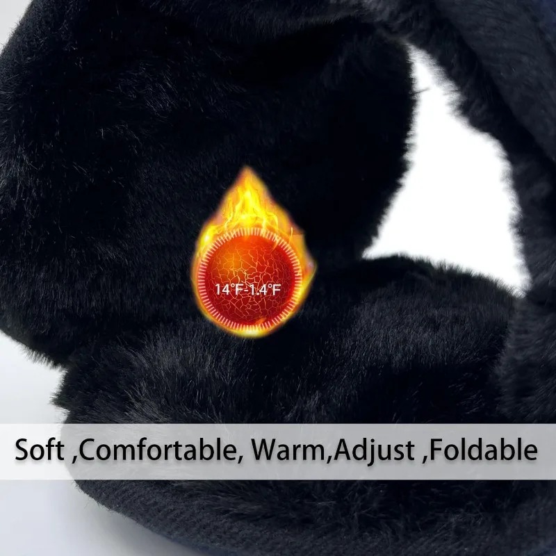 겨울철 남녀공용 대형 접이식 폴라플리스 귀마개 – 야외 - Earmuffs Foldable 리뷰 및 가격