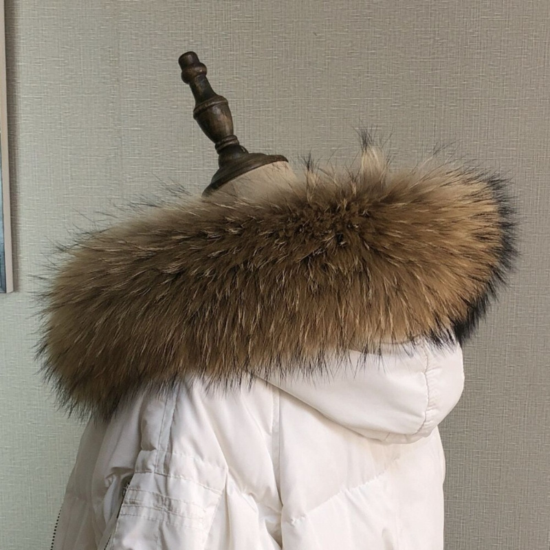 코트 파카 여성용 리얼 모피 칼라 자켓 용 겨울 천연  - Shawl Wrap Winter 리뷰 및 가격