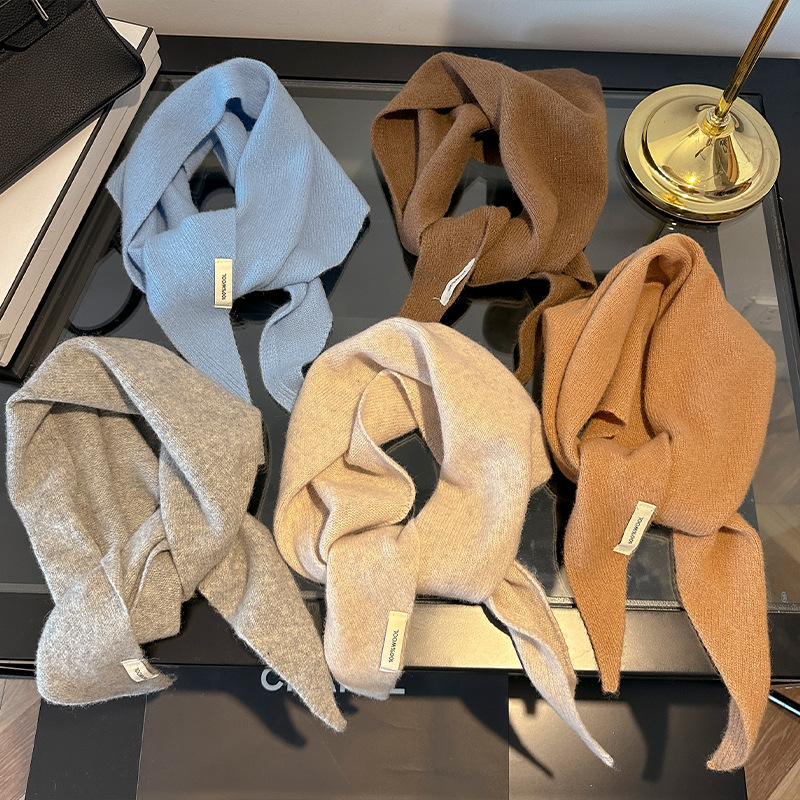 100% 울 한국 스타일 니트 삼각 스카프 여성 겨울  - Shawl Wrap Winter 리뷰 및 가격