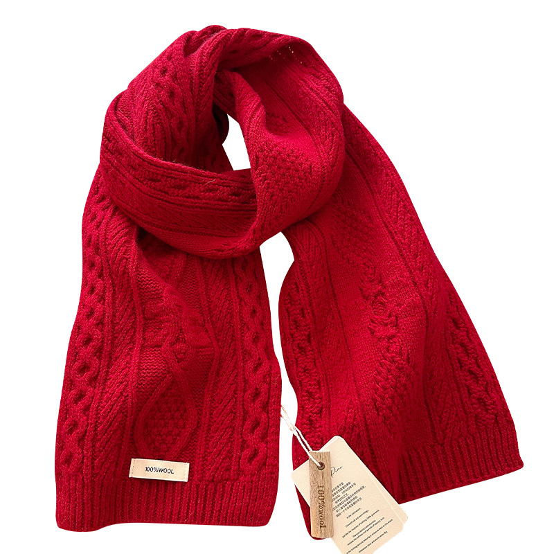 럭셔리 100% 울 스카프 여성 남성 두꺼운 케이블 니 - Shawl Wrap Winter 리뷰 및 가격